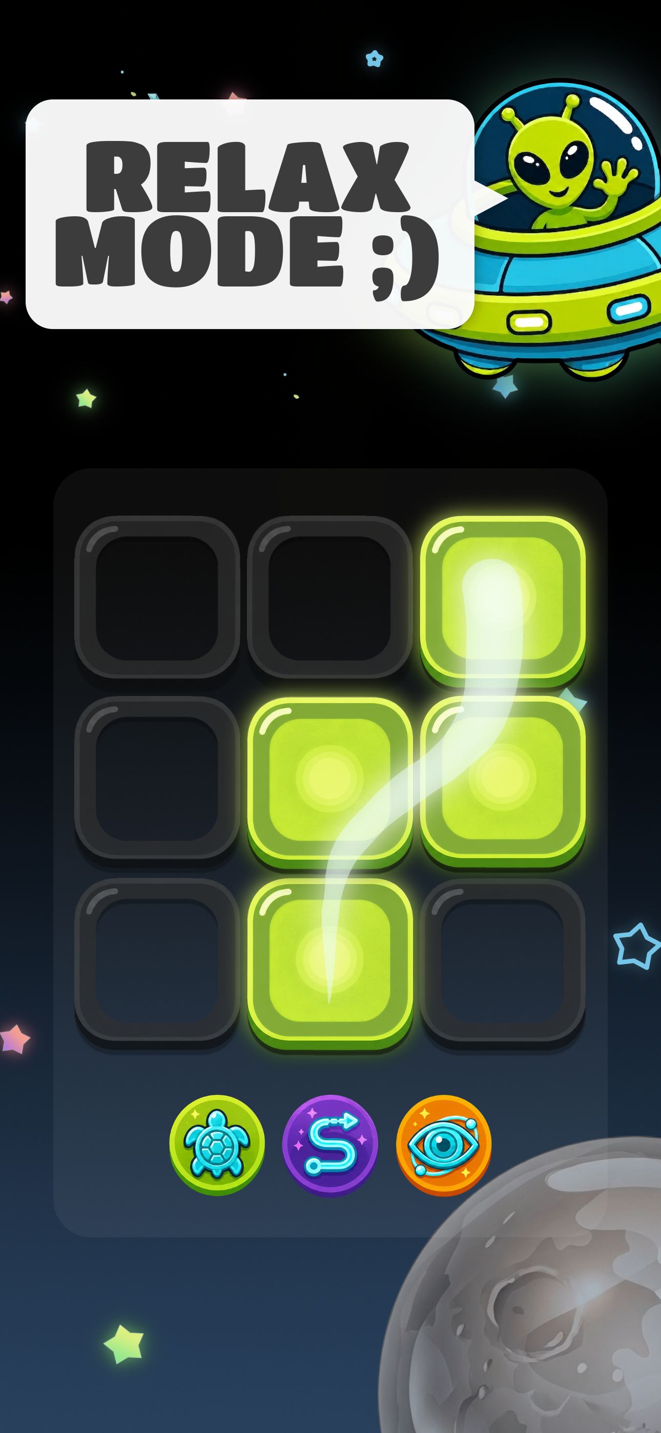 Relaxing neon puzzle