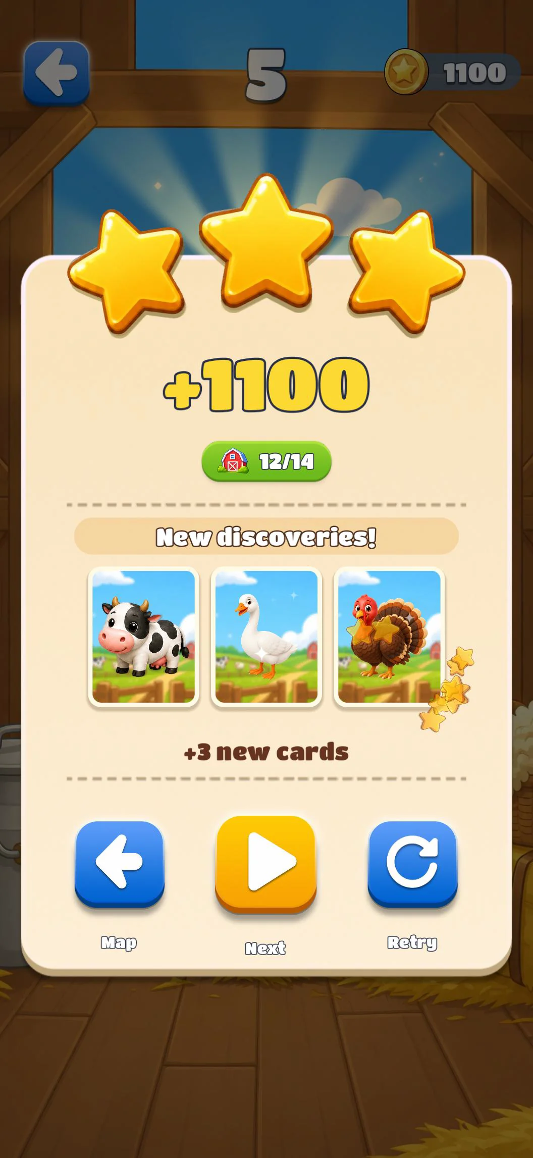 Level complete - stars and the new discoveries